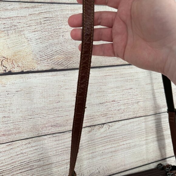 Jack‎ Georges Brown Leather Purse 6 Zippered Pockets - Picture 13 of 16